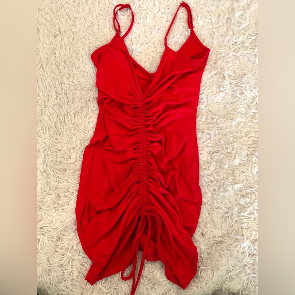 Red Rouched Dress